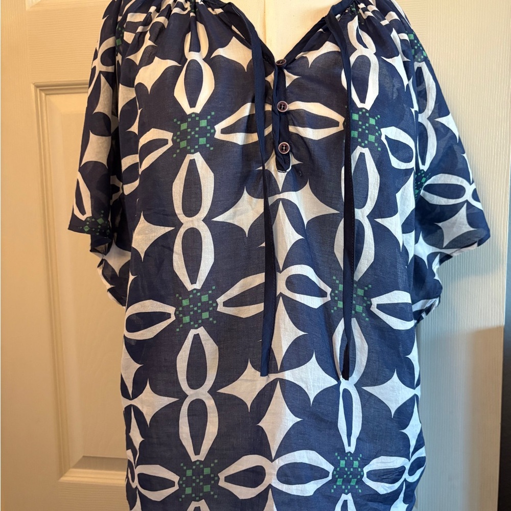 Michael Stars Blue and White Blouse